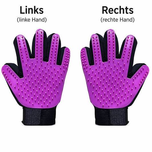 Haustier Fellpflege Handschuh – Haarentfernung & Massage für Hunde & Katzen