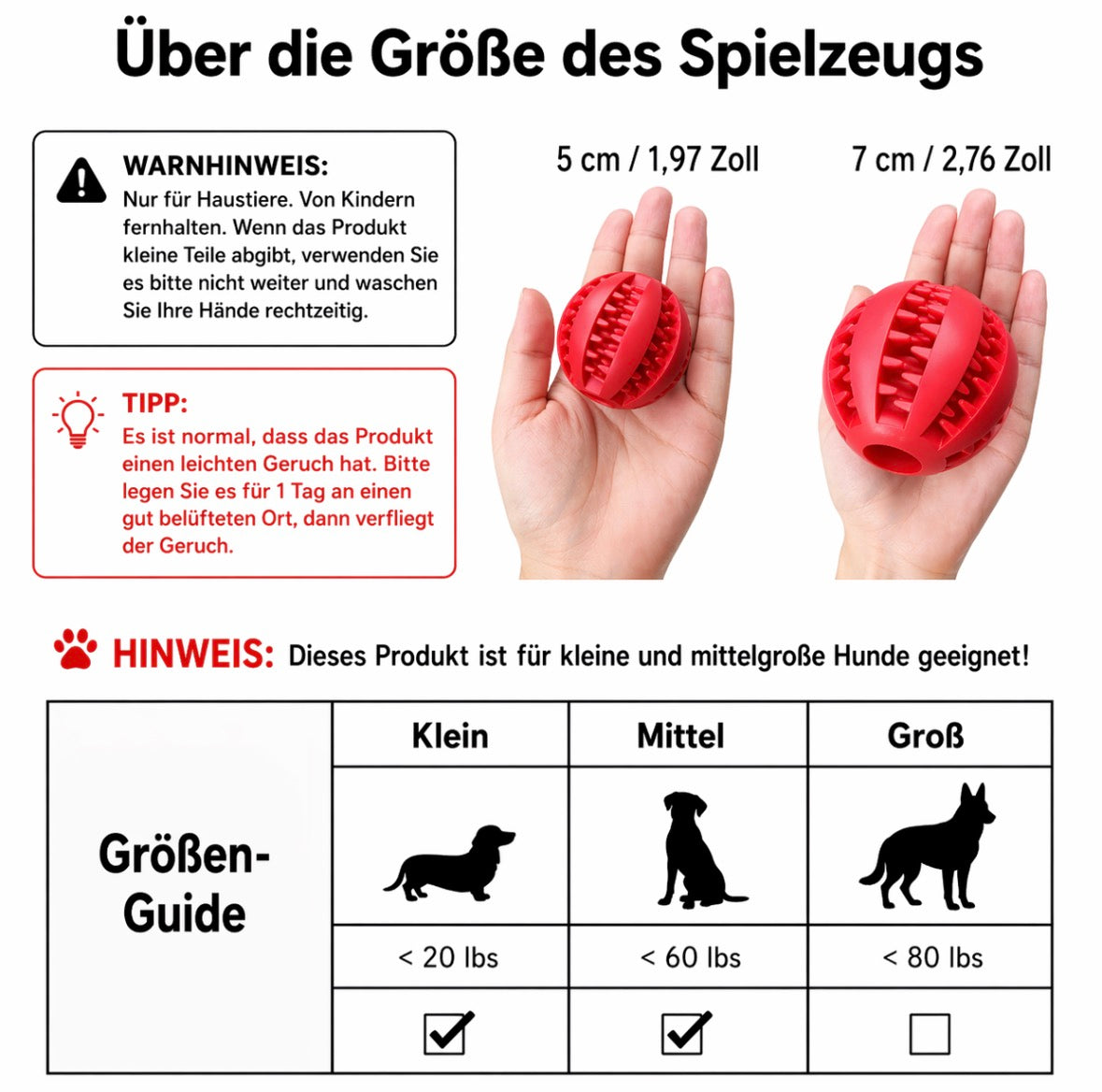BiteBall™ – Robuster Snack- & Kauspielball für Hunde