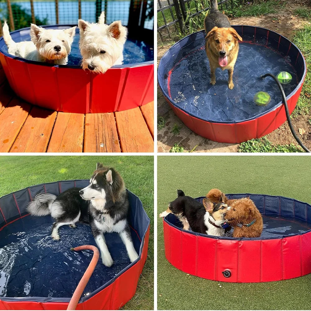 🐶 Faltbarer Hundepool mit Ablaufventil