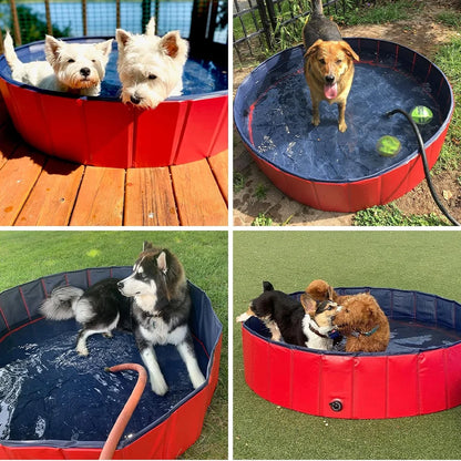 🐶 Faltbarer Hundepool mit Ablaufventil