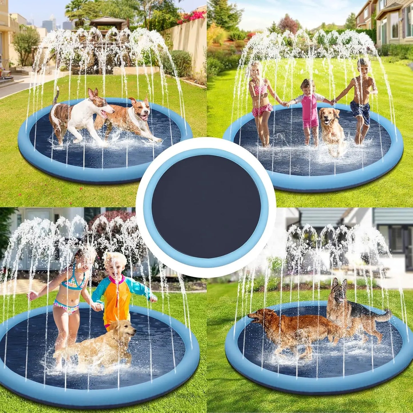 🌊 AquaSplash Hunde-Wasserspielmatte 170 cm