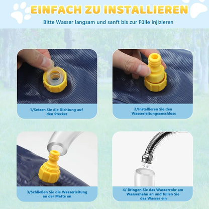 🌊 AquaSplash Hunde-Wasserspielmatte 170 cm