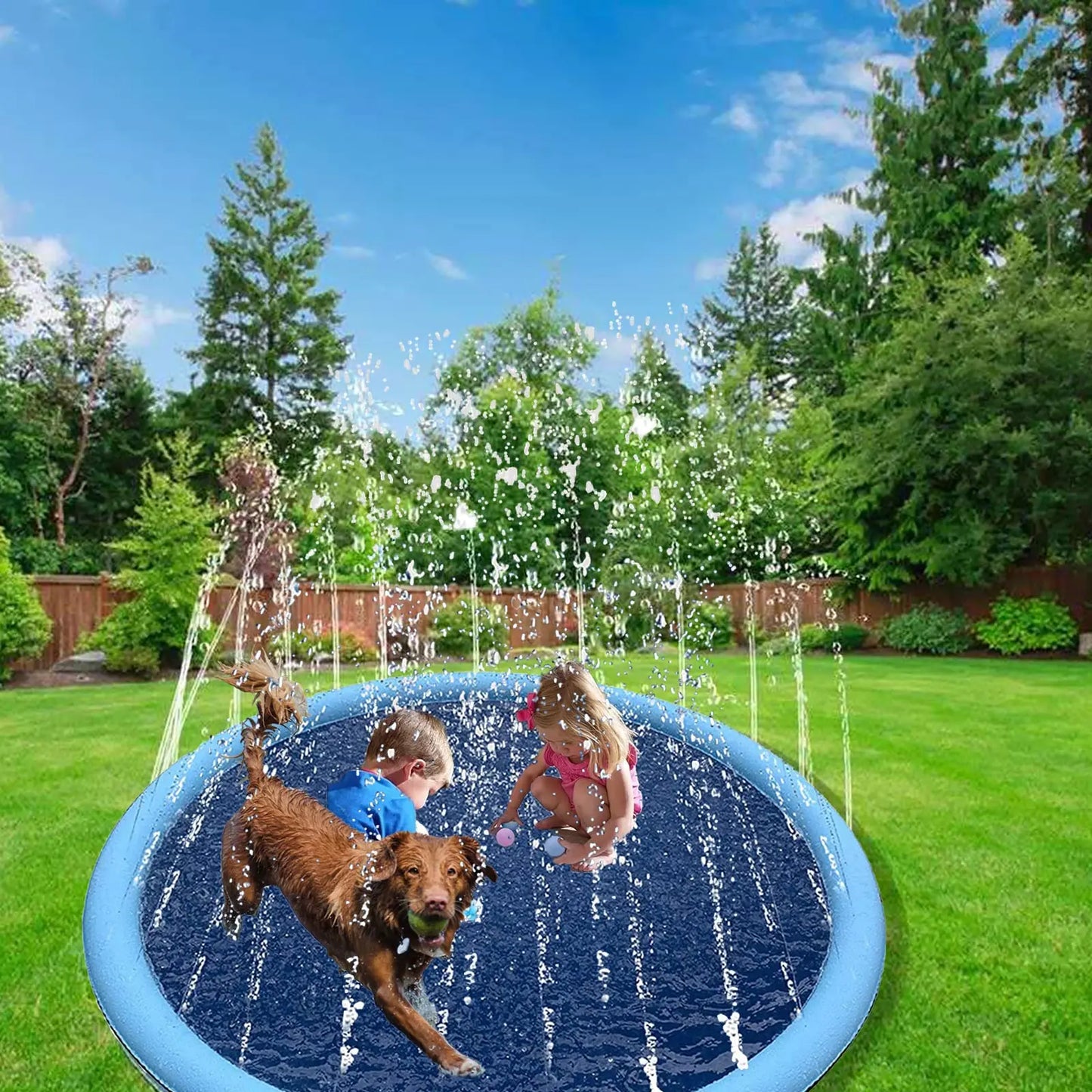🌊 AquaSplash Hunde-Wasserspielmatte 170 cm